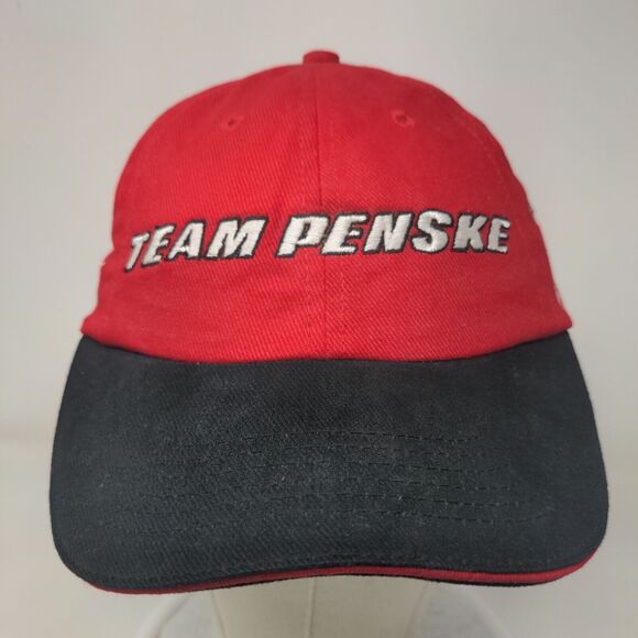 Team Penske Men's Strapback Hat Red OSFM #6 #3 Ryan Briscoe Helio Castroneves - Picture 2 of 7